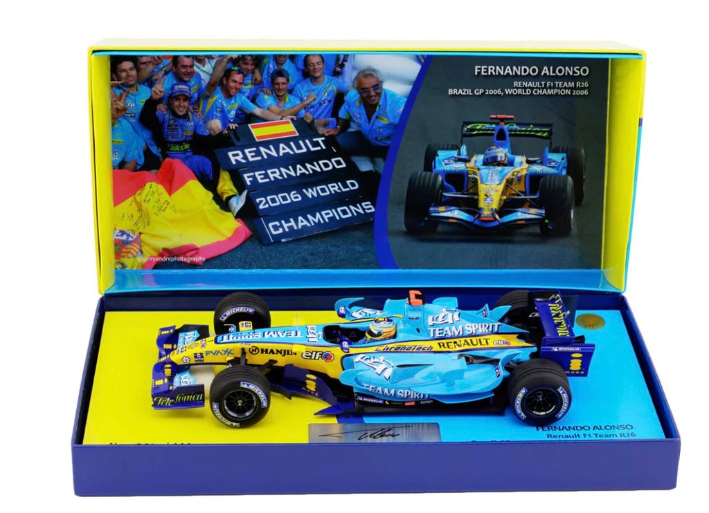 Monoplaza escala 1:18 Fernando Alonso 2005 Renault AUTOGRAFIADO