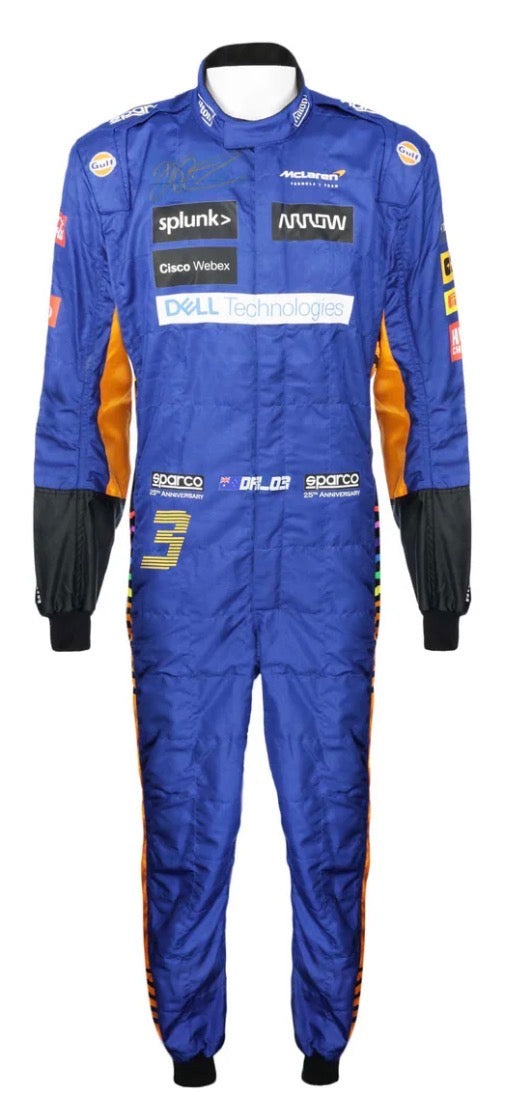 Traje McLaren usado por Daniel Ricciardo McLaren F1 Team AUTOGRAFIADO