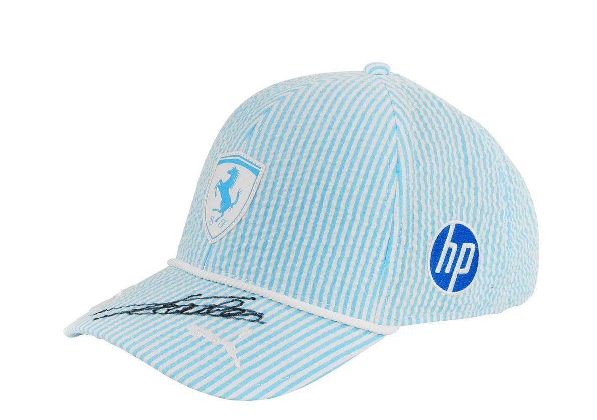 Gorra Ferrari Mónaco Leclerc 2025 AUTOGRAFIADO