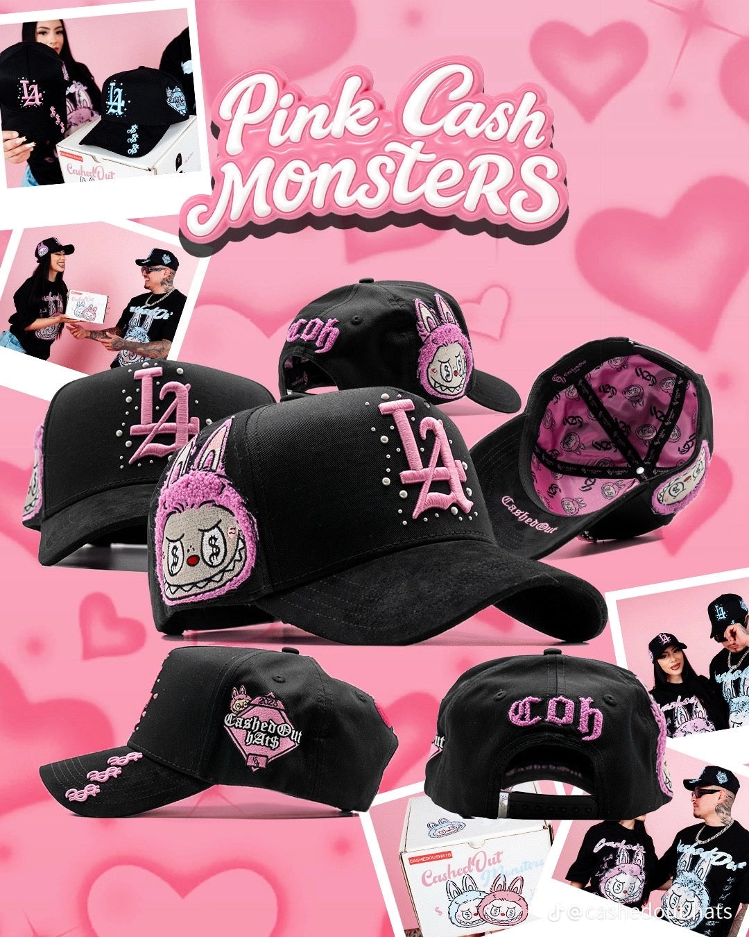 Gorra Cashed out Pink Monster