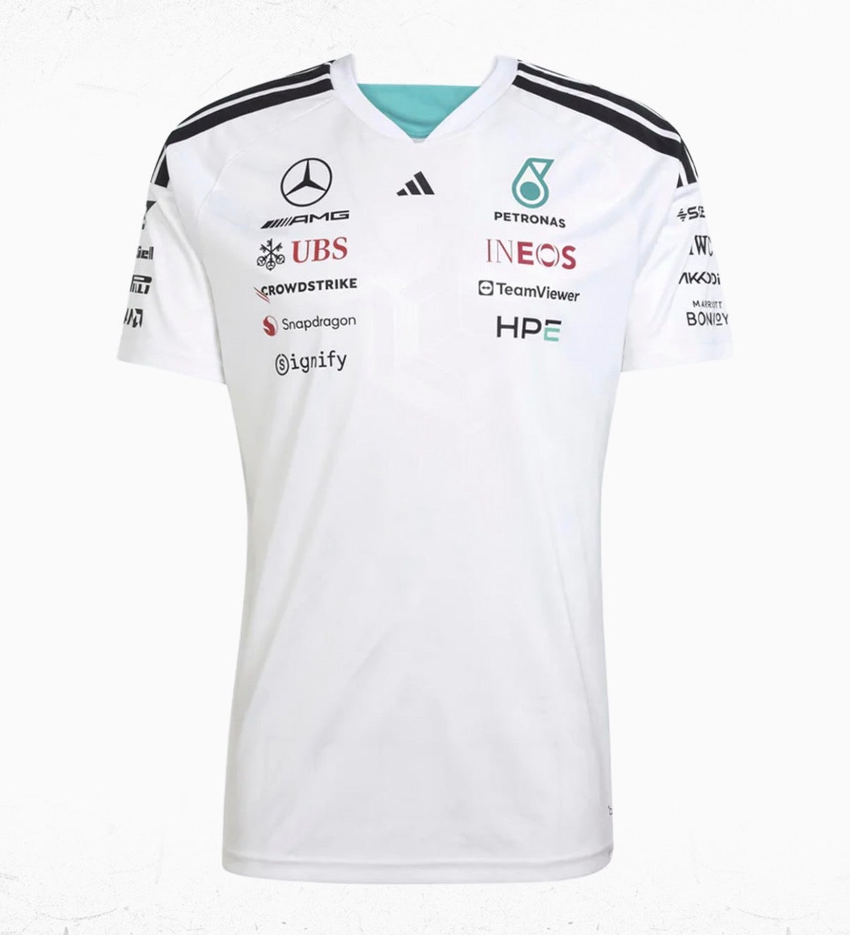 Playera Blanca Mercedes-AMG Petronas F1 Team 2026